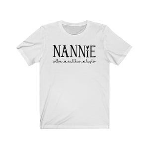 Nannie shirt with grandkid's names, Custom Nannie shirt, Gift for Nannie, Personalized Nannie shirt, shirt for new Grandma shirt