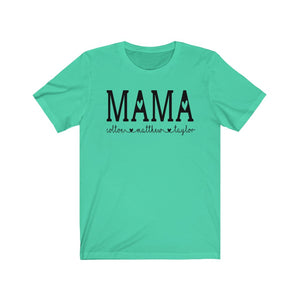 personalized Mama shirt with kid's names, Custom Mom shirt, Gift for mama, shirt for mama, birthday gift for mama