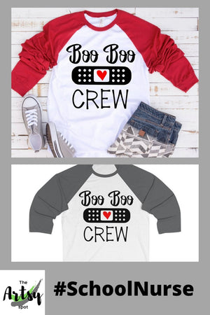 Boo Boo Crew Shirt, Raglan Baseball Shirt - The Artsy Spot