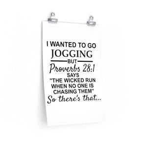I wanted to go jogging ... poster, Funny gym poster, Gym quote wall art, Exercise picture, Home Gym decor poster, funny gym wall decor, home gym wall print