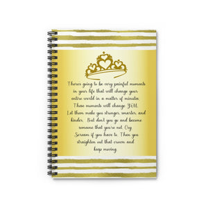Straighten your crown Journal, lined notebook for bible study, Daughter of a King Notebook, Christian woman gift, bible study journal, Christian friend gift, daughter gift
