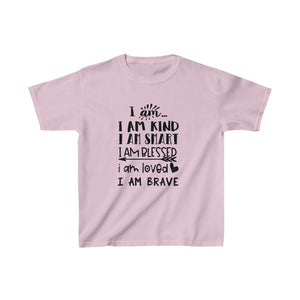 kid's shirt with positive I am statements, The Artsy Spot