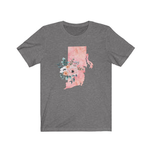 deep heather  Rhode Island home state shirt, Watercolor Rhode Island shirt, feminine Rhode Island T-shirt