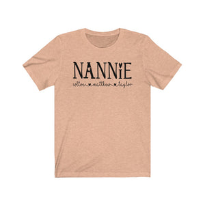 Nannie shirt with grandkids names, Custom Nannie shirt, Gift for Nannie, Personalized Nannie shirt, Shirt for Nannie