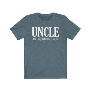 Best uncle gift, uncle shirt with personalized names, New uncle reveal gift