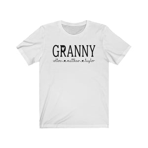 Personalized Granny shirt with kid's names, Granny birthday gift, Granny reveal gift, New Granny gift