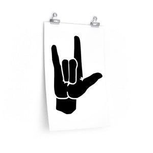 sign language poster, I love you sign poster, asl I love you Picture