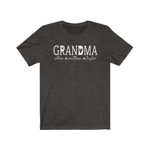 Personalized Grandma shirt with grandkid's names, Grandma birthday gift