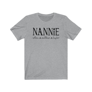 Nannie shirt with grandkids names, Custom Nannie shirt, Gift for Nannie, Personalized Nannie shirt, Christmas gift for Nannie