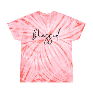 Blessed Tie-Dye Tee, Cursive blessed shirt