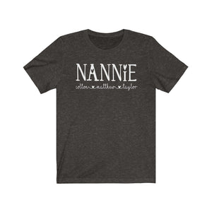 Nannie shirt with grandkids names, Custom Nannie shirt, Gift for Nannie, Personalized Nannie shirt, Nannie birthday gift