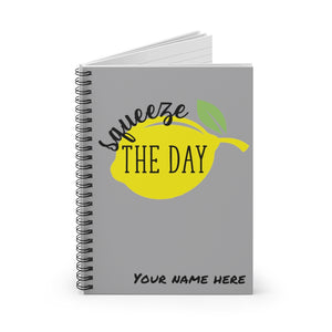 Squeeze the Day Journal, Notebook personalized with name, bible study journal, lined journal, sieze the day journal 