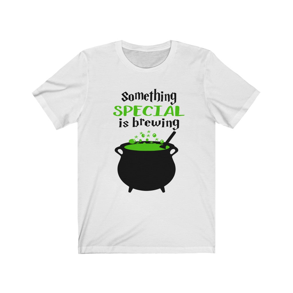 Printify Something Special Is Brewing, Maternity Halloween Shirt Athletic Heather / S