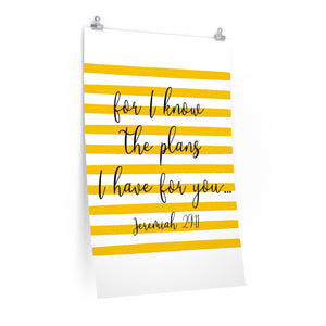 For I know the plans I have for you...Jeremiah 29:11 wall print, Christian home, Christian office decor