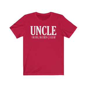 Personalized UNCLE shirt with kid's names, Gift for Uncle,