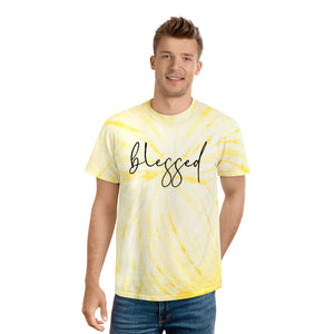 Blessed Tie-Dye Tee, Cyclone, Blessed shirt, yellow tie-dye shirt