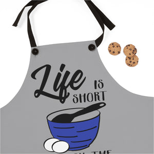 Life is short Lick the spoon Apron, funny Apron gift for mom, Christmas gift for a baker