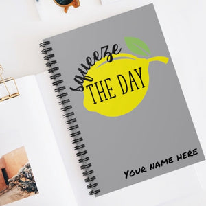 Squeeze the Day Journal, Notebook personalized with name, bible study journal, lined journal, desk planner, motivational journal