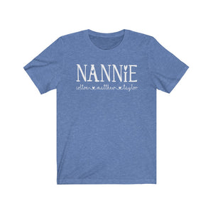 Nannie shirt with grandkids names, Custom Nannie shirt, Gift for Nannie, Personalized Nannie shirt, shirt for new Grandma shirt, Nannie Christmas gift