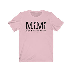 Personalized Mimi shirt with grandkid's names, Gift for Mimi, New mimi gift