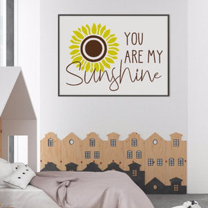 You are my sunshine poster, Sunflower wall art print, Sunflower decor