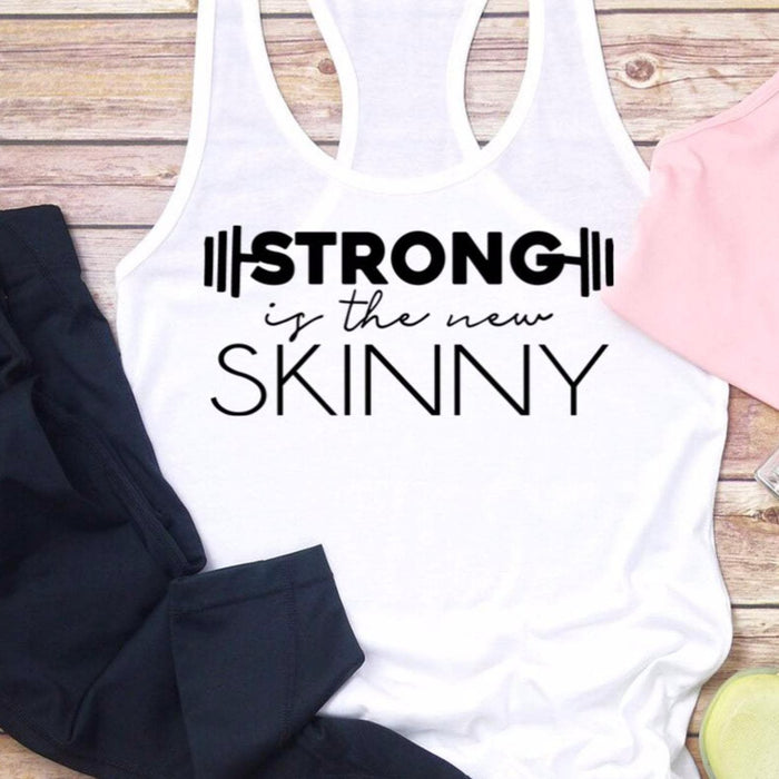 Strong is the new skinny racerback tank