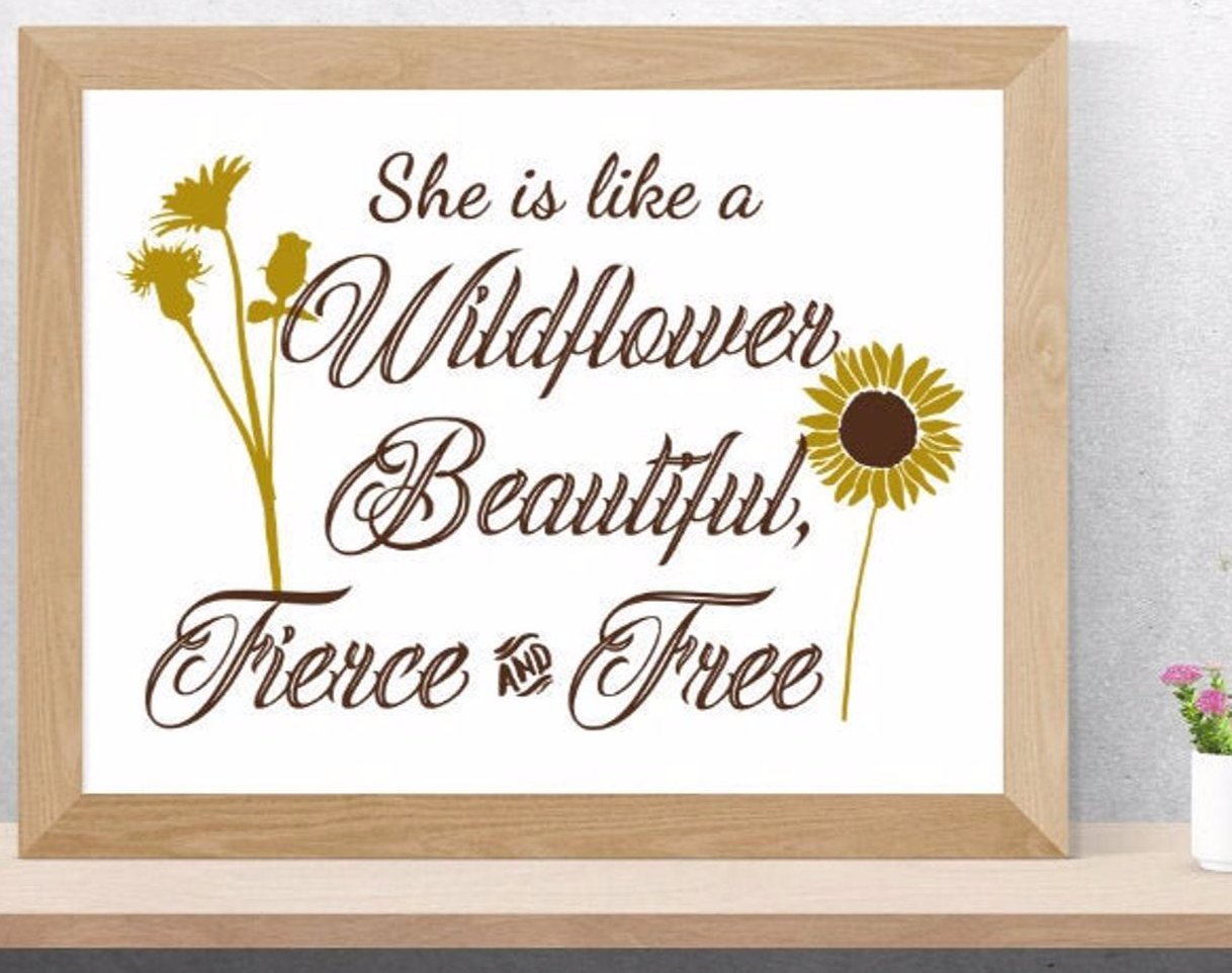 She is Like a Wildflower Beautiful wall decor – The Artsy Spot