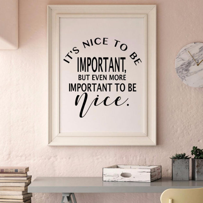 It's Important to be Nice, poster