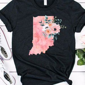 Indiana home state shirt, Watercolor Indiana shirt, Indiana state shirt
