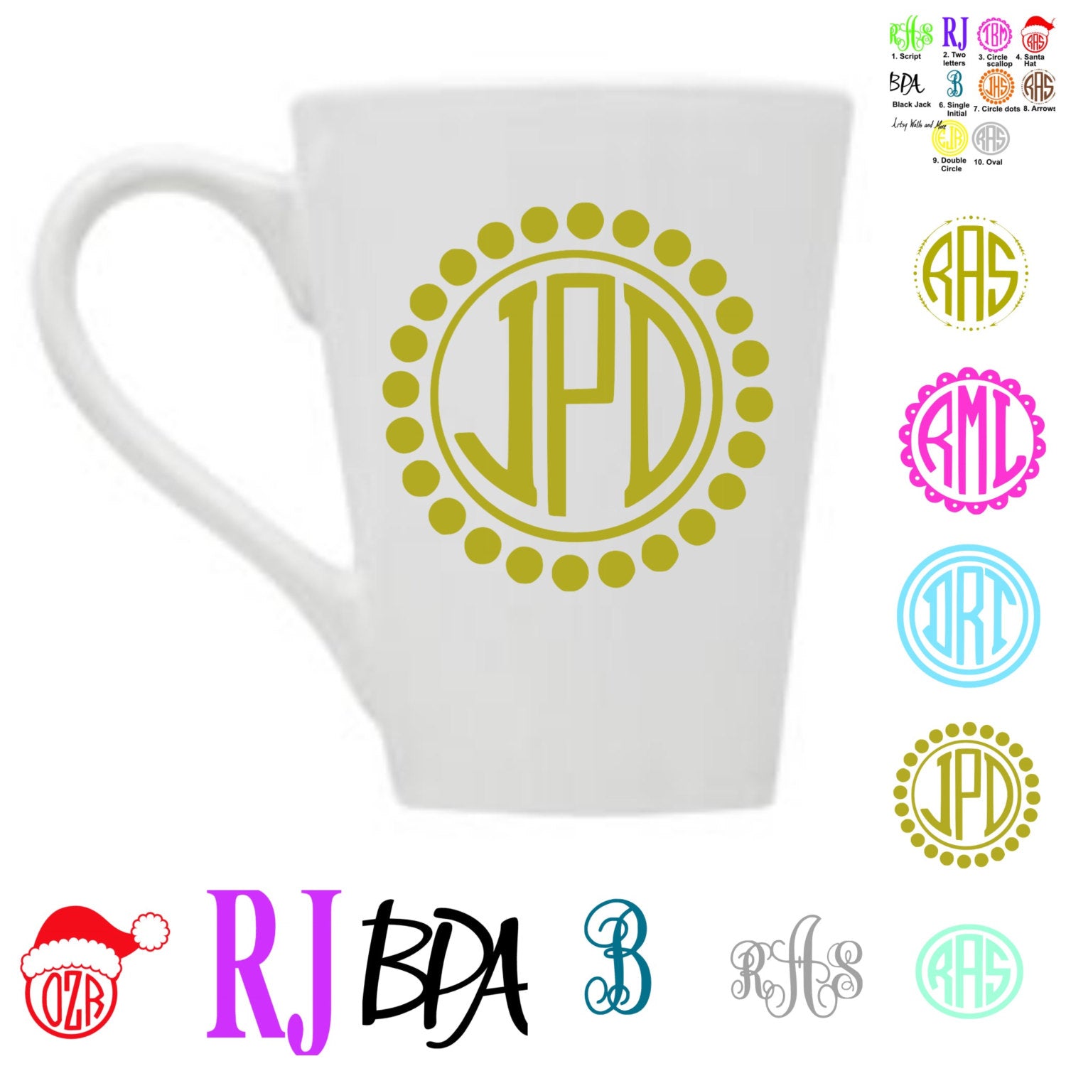 Yeti Cup Personalized monogram Decal, tumbler monogram decals, car window –  The Artsy Spot