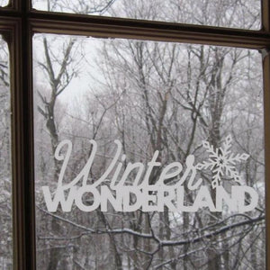 Winter Wonderland decal, DIY Christmas decal, snowflake window decal, Christmas decor