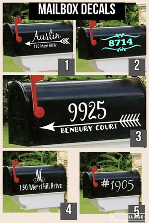 Mailbox decal style choices