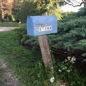 Old oversized mailbox BEFORE picture 