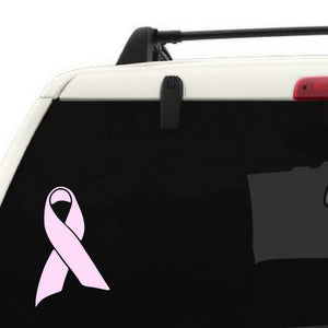 Pink ribbon decal, Pink ribbon car window decal personalized with name