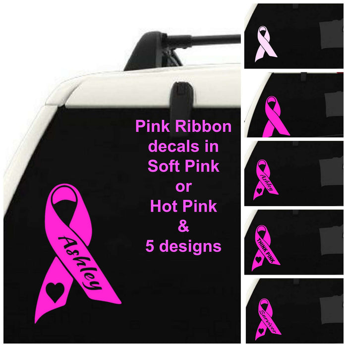 Pink Ribbon Car Window decal