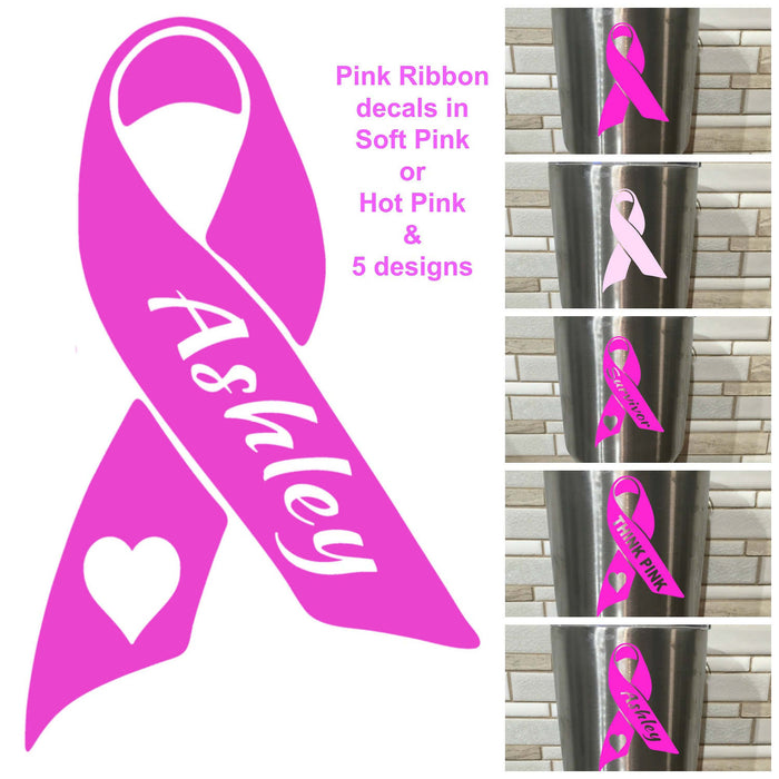 Pink Ribbon Breast Cancer Decal