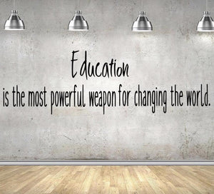 Education is the Most Powerful Weapon, Nelson Mandela Quote - The Artsy Spot