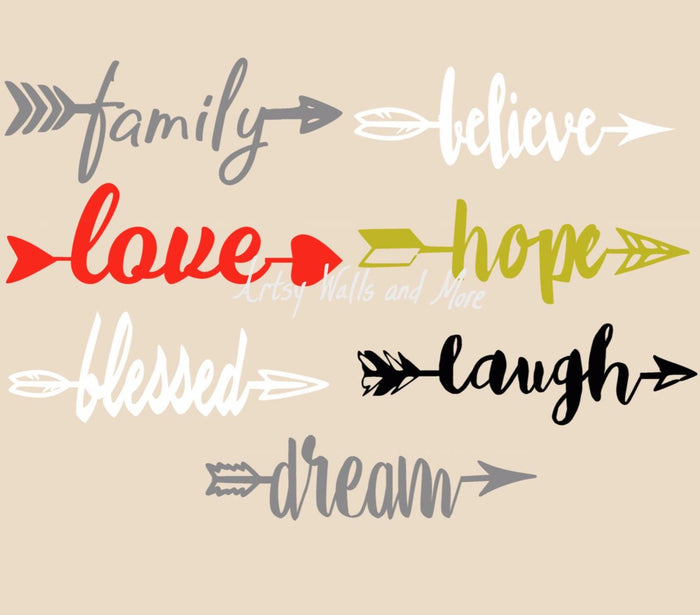 Arrow Wall Decals, Arrows With Words