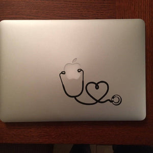 Nurse heart stethoscope decal, nurse Mac laptop decal, Doctor decal, Nursing decal