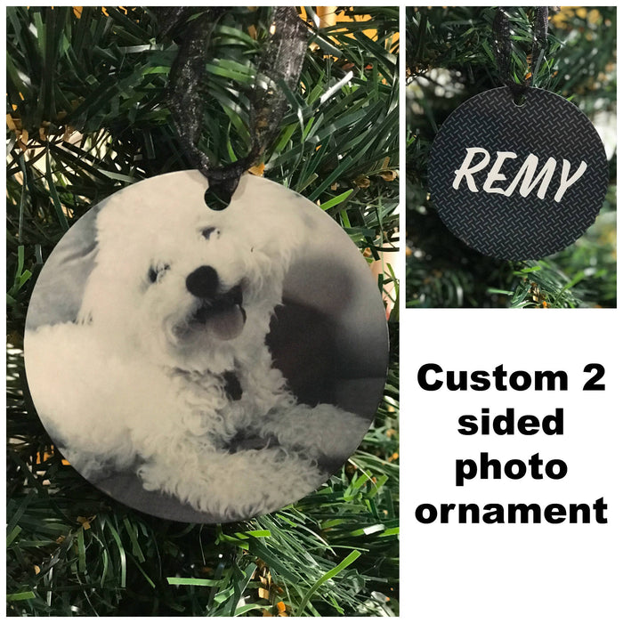Pet Dog Cat Christmas Photo Ornament