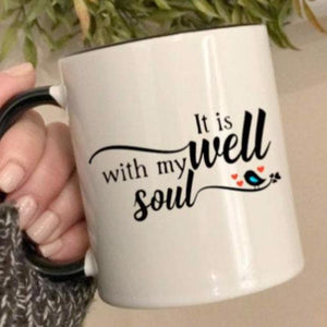 It is well with my soul coffee mug, Women's Bible study gift, Christian friend gift