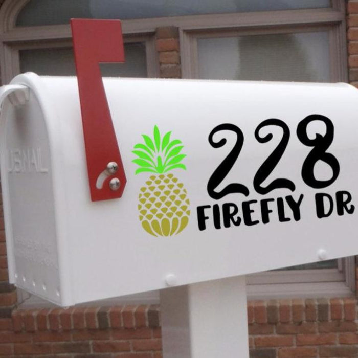 Pineapple Mailbox Decal