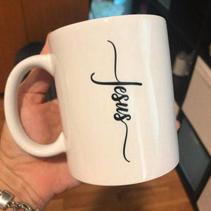Jesus coffee mug, Christian wedding gift or housewarming gift 