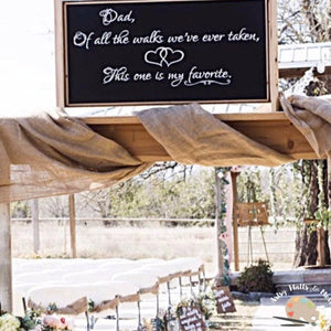 Dad of All the Walks We've Ever Taken, Wedding Decal - The Artsy Spot