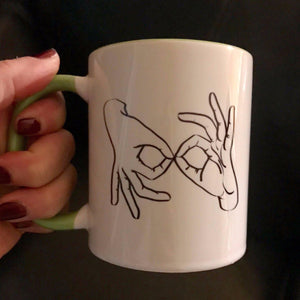 Sign Language Interpreter coffee cup mug, ASL Interpreter gift, deaf gift