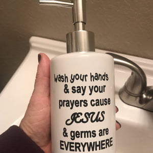 Funny gift for a Christian friend, Christian housewarming gift, soap dispenser
