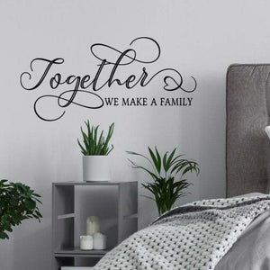 Together we make a family decal, family room decal, family picture wall display