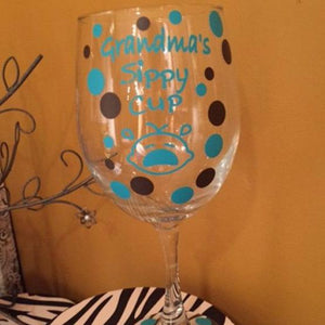 Grandma's Sippy Cup Wine Glass - The Artsy Spot