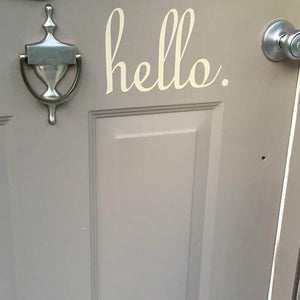 Hello Front Door Decal - The Artsy Spot